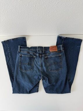VTG Lucky Brand Sweet N Low Bootcut Jeans Dark Wash Size 12/31 (Altered Hems)